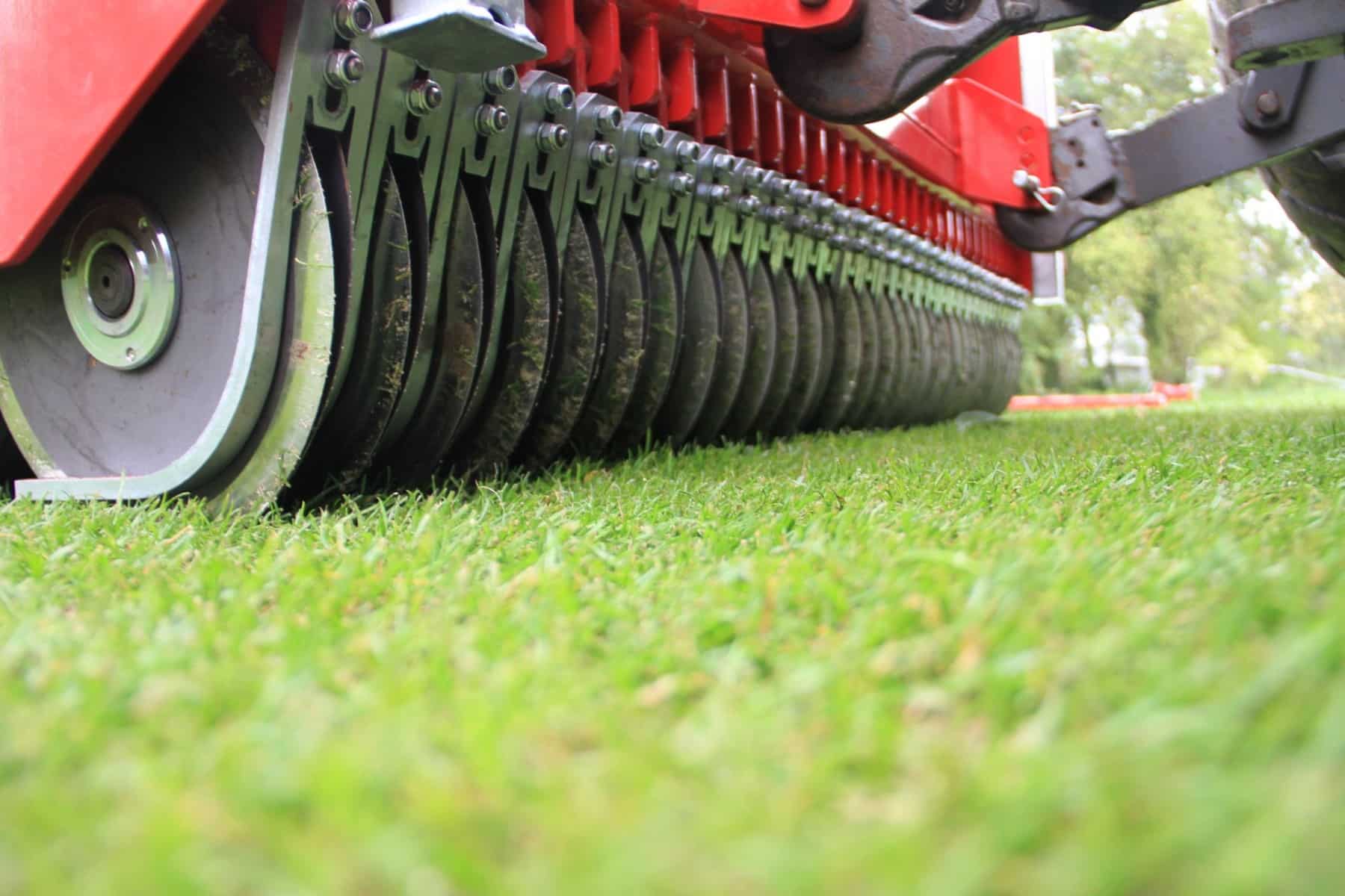Football pitch mowing